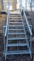 Railway embankment modular stair